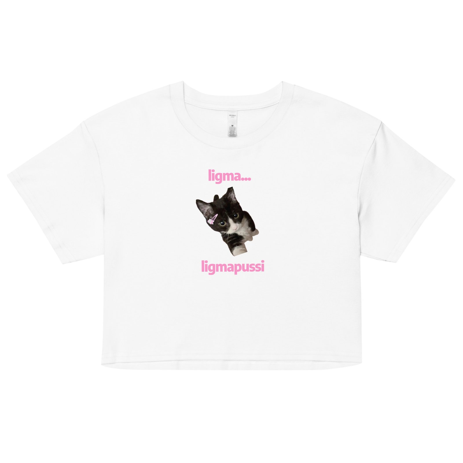 Ligma Pussi Y2K Baby Tee | Bold Meme Girl Retro Cropped Top | Shock Value Baddie Crop Tee