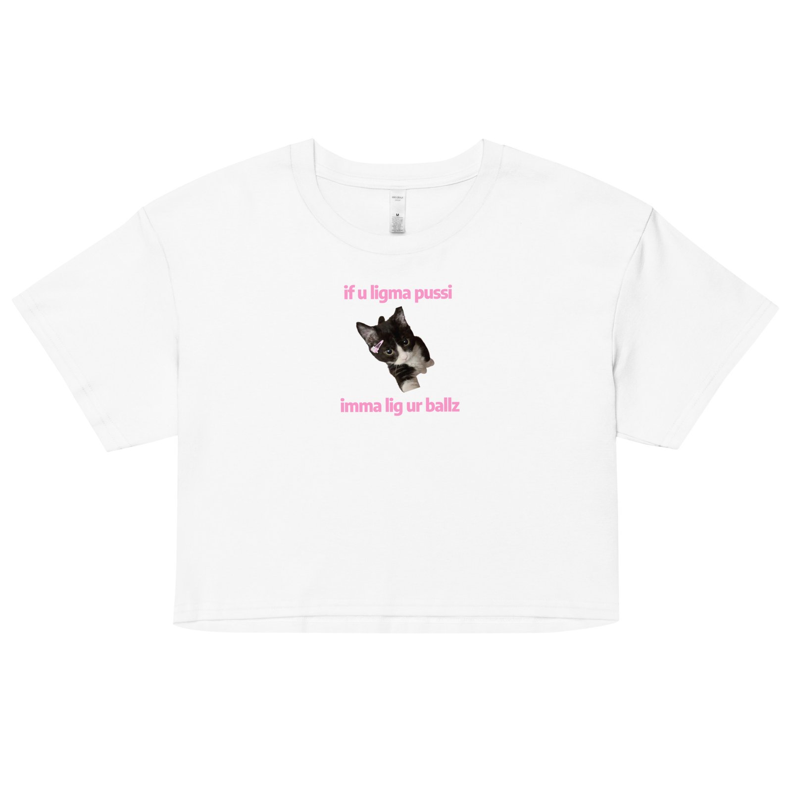 Ligma Pussi Imma Lig Ur Ballz Y2K Baby Tee | Too Much Energy Retro Cropped Top | Slutty Internetcore Tee - Image 19