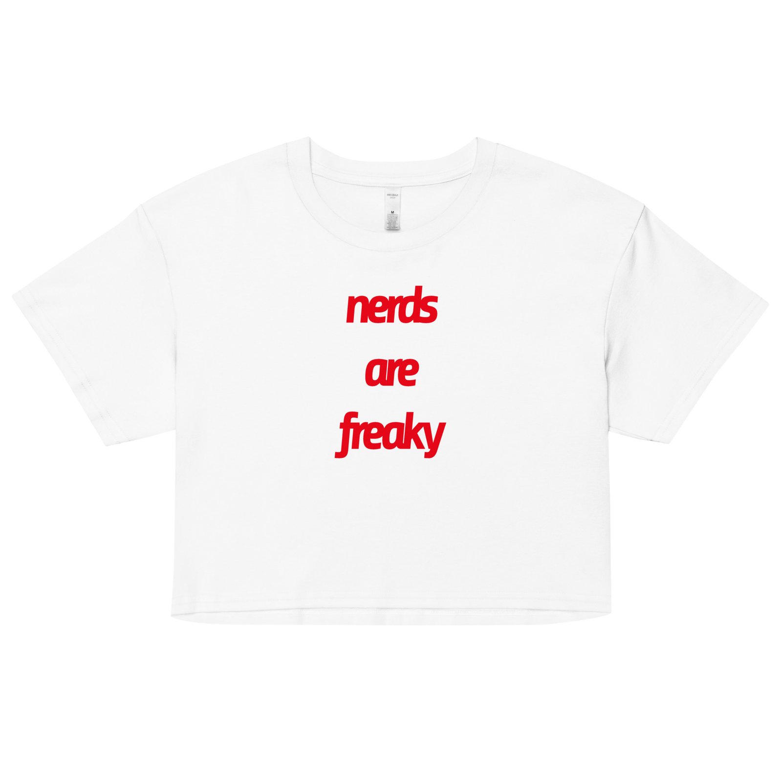 Nerds Are Freaky Y2K Baby Tee | Geek Chic Retro Cropped Top | Secret Baddie in Glasses Shirt - Image 15