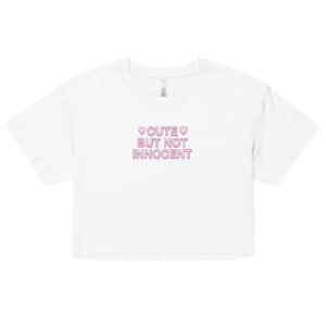 Cute But Not Innocent Y2K Baby Tee | Flirty Chaos Retro Cropped Top | Softcore Brat Aesthetic Shirt