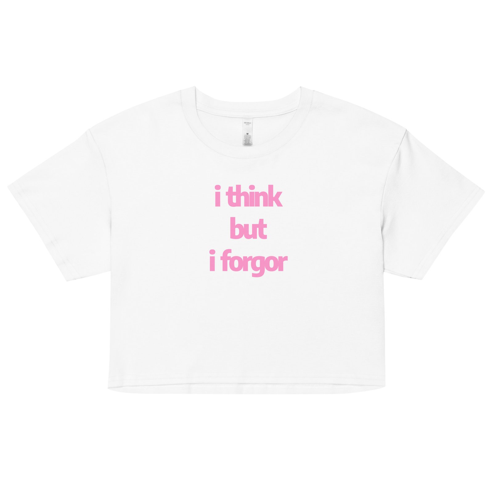 I Think But I Forgot Y2K Baby Tee | Thoughtless Baddie Retro Cropped Top | Oops All ADHD Meme Tee - Image 19