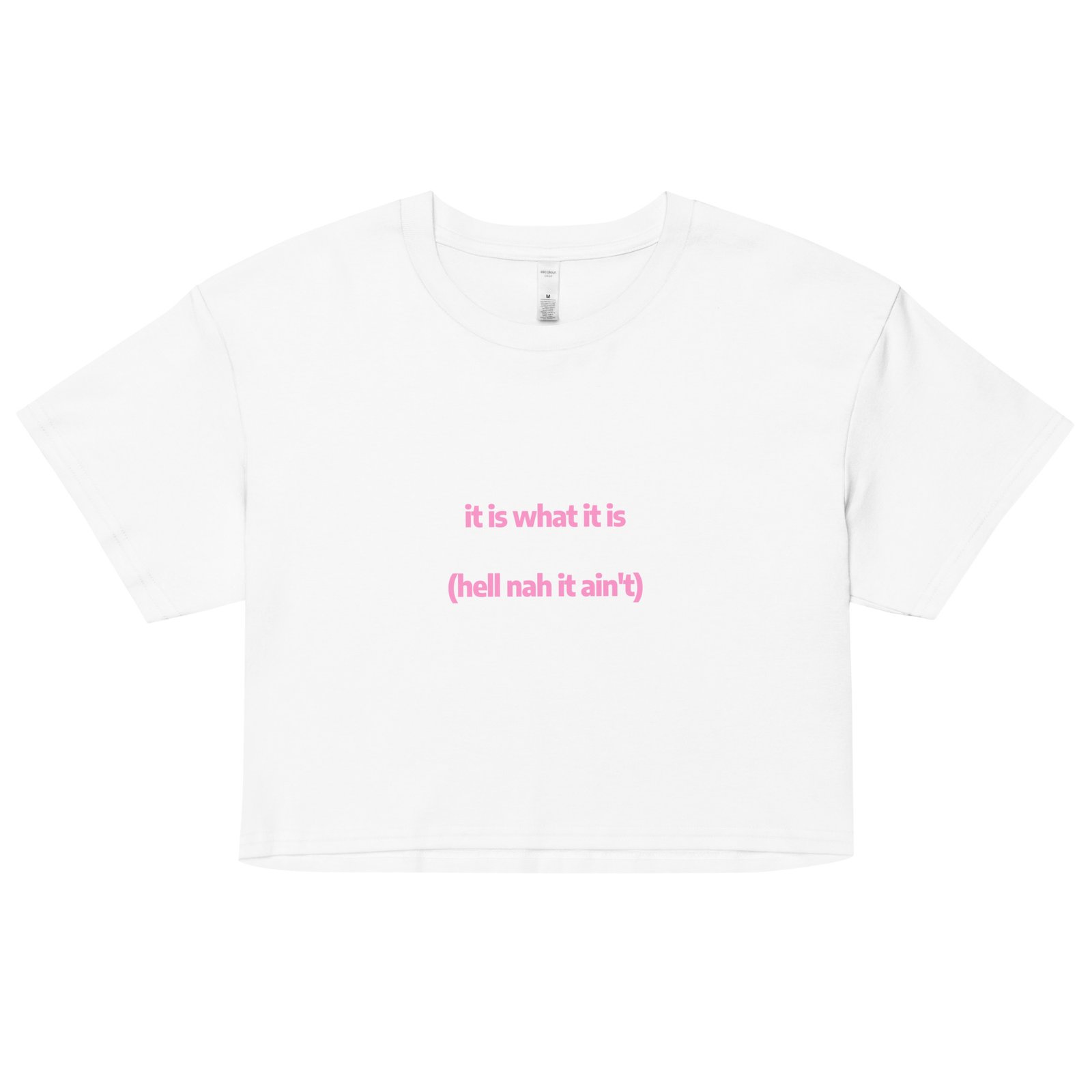 It Is What It Is Y2K Baby Tee | Resigned Baddie Retro Cropped Top | Emotionally Numb Meme Girl Tee - Image 19