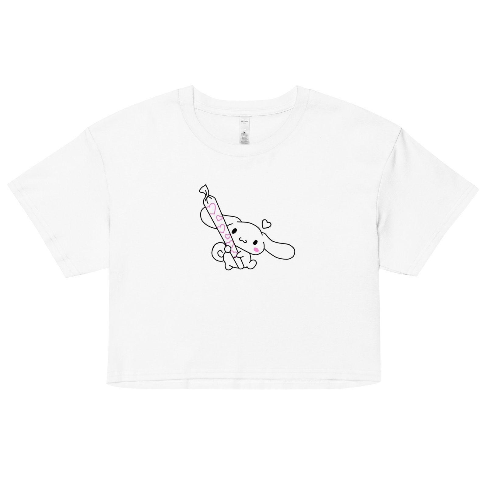 Kawaii Blunt Y2K Baby Tee | Weed Princess Retro Cropped Top | Pink Smoke Meme Girl Tee - Image 19
